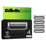 Gillette Labs with Exfoliating Bar & Heated Razor Blades Refills x4