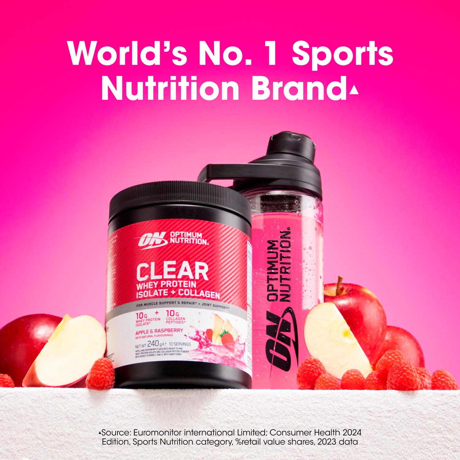 Optimum Nutrition Whey Powder Apple Raspberry 240g, imported from the UK