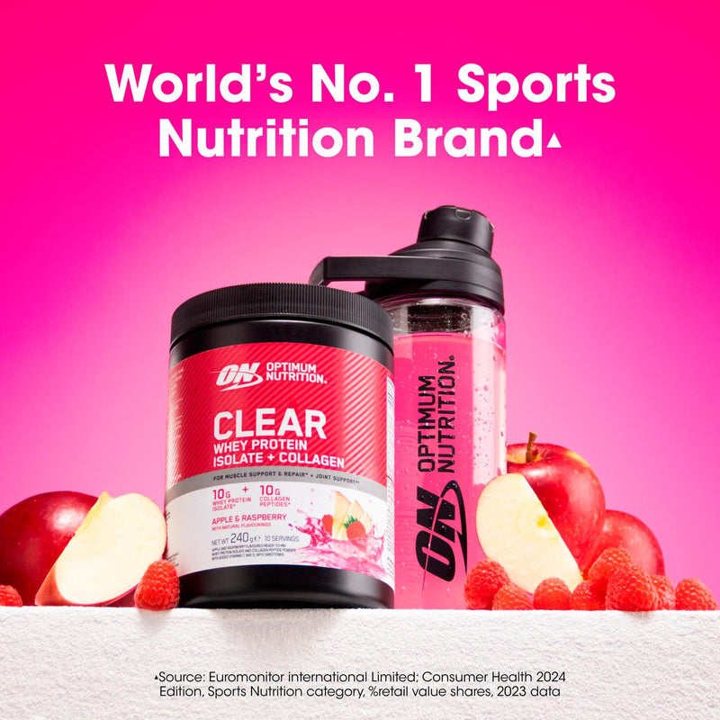 Optimum Nutrition Whey Powder Apple Raspberry 240g, imported from the UK