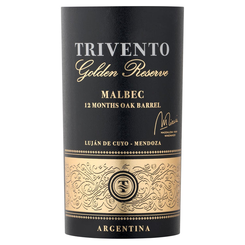 Trivento Golden Reserve Malbec Red Wine 75cl (British brand)