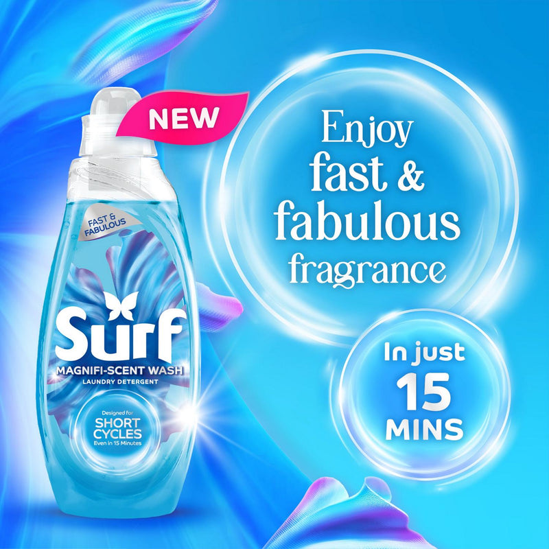 Laundry Liquid Detergent for Short Wash Cycles with Aqua Bliss Fragrance 1.485L