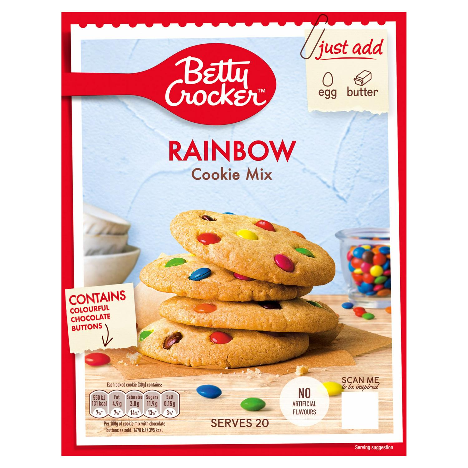 Betty Crocker Rainbow Cookie Mix 495g - British product