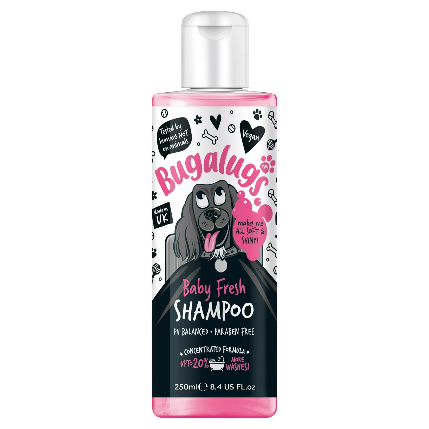 Bugalugs dog shampoo baby fresh 250ml - British product