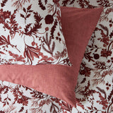 Sainsburys Foliage Print Bedding Set Burgundy Various Sizes (British brand)