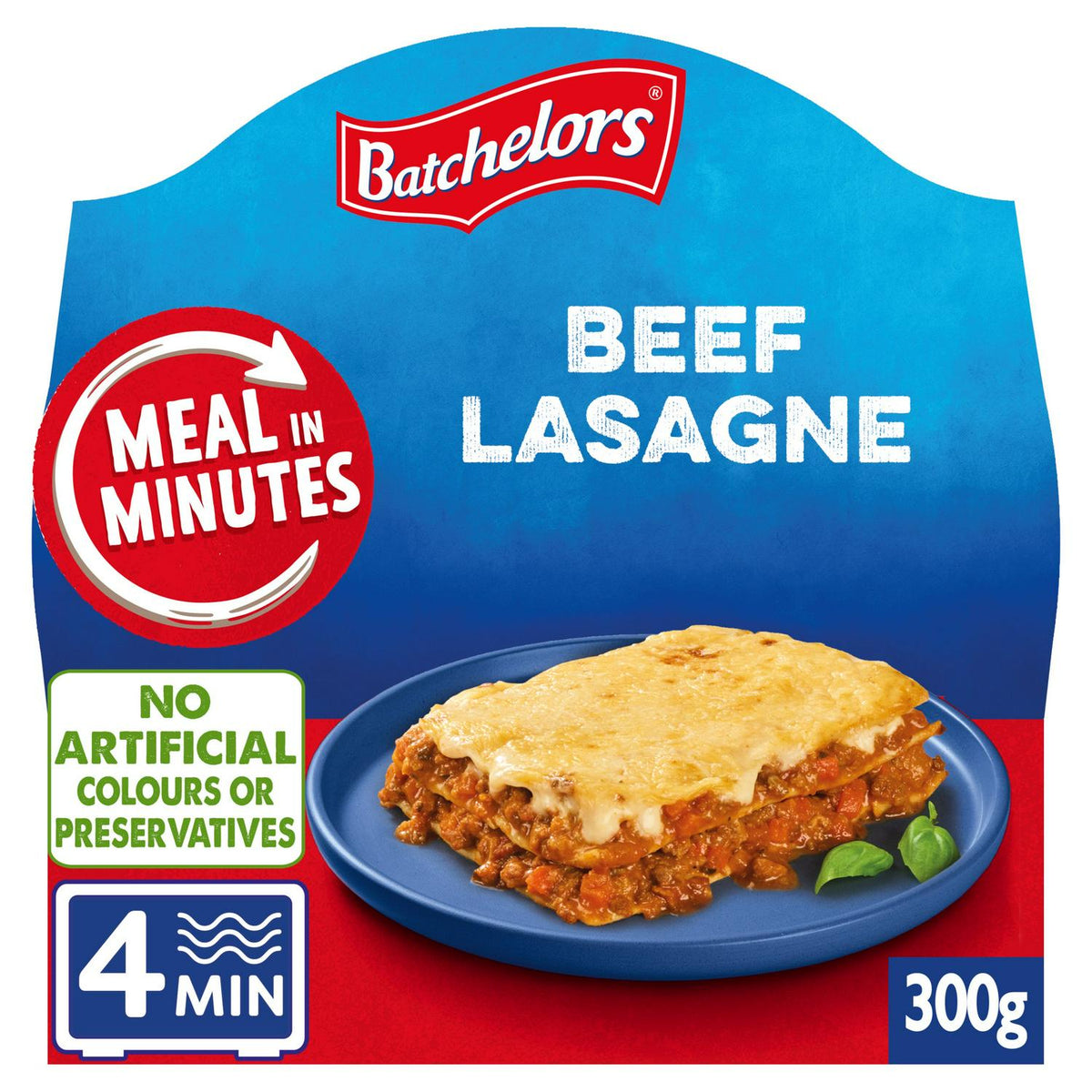 Microwave-Ready Beef Lasagne with Minced Beef and Emmental Cheese 300g