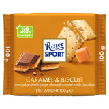 Ritter Sport caramel biscuit chocolate bar 100g, imported from the UK