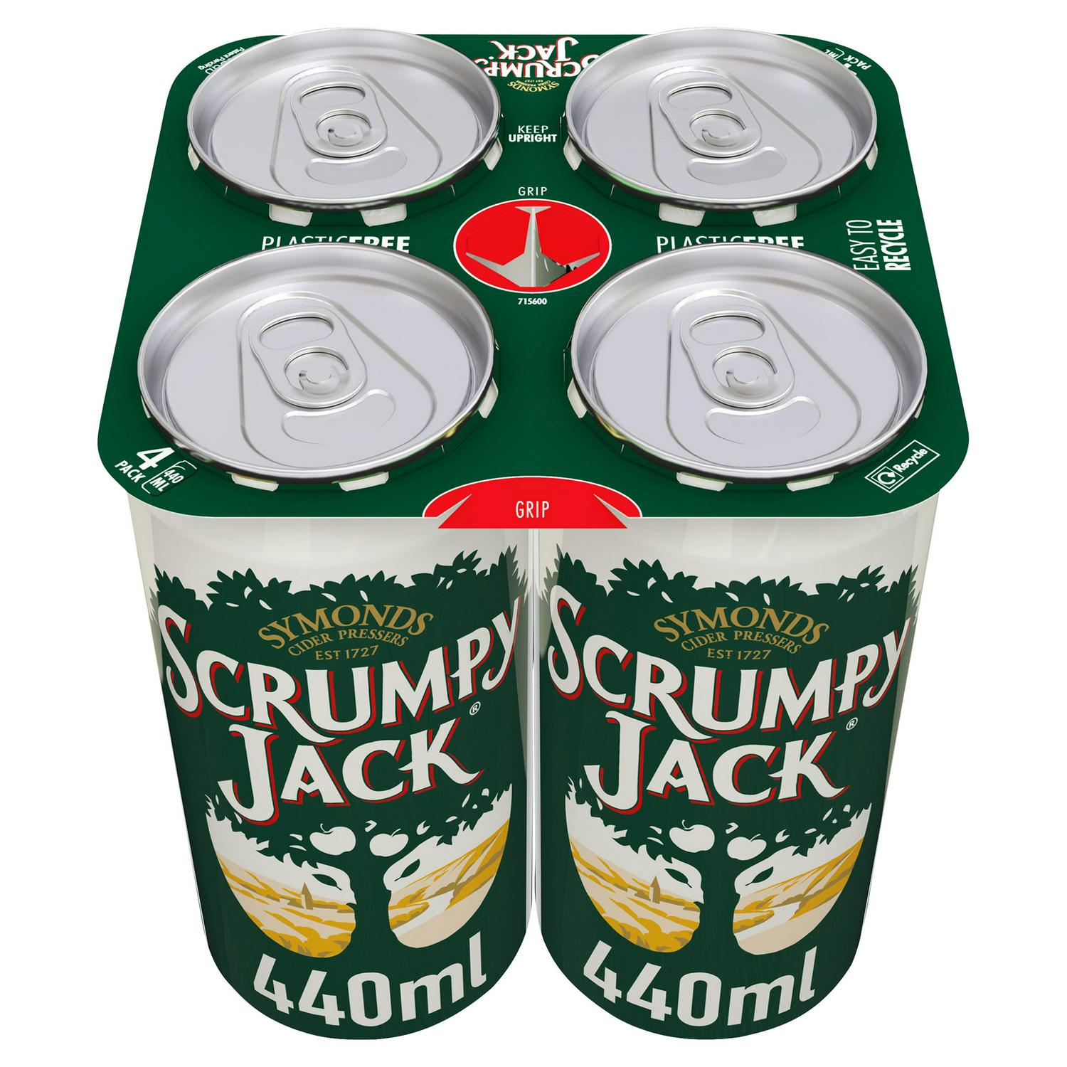 Premium British Cider Made from Local Apples in 440ml Cans, 4-Pack