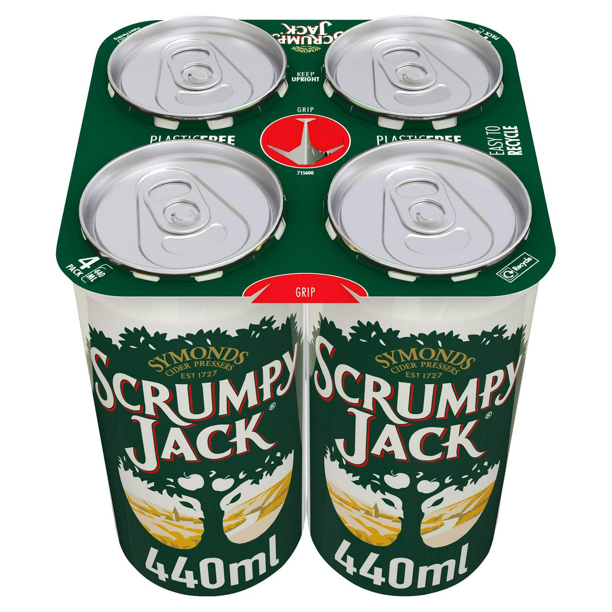 Premium British Cider Made from Local Apples in 440ml Cans, 4-Pack