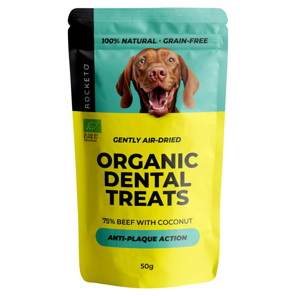 Rocketo Organic Dental Bites Dog Treats 50g