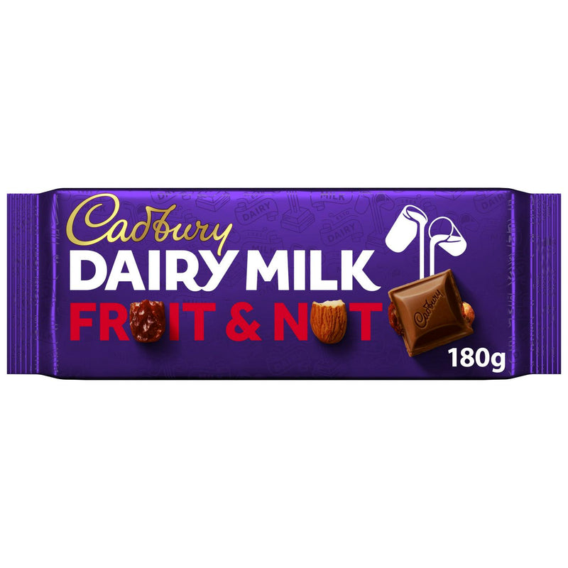 Cadbury Dairy Milk Fruit & Nut chocolate bar 180g - British product