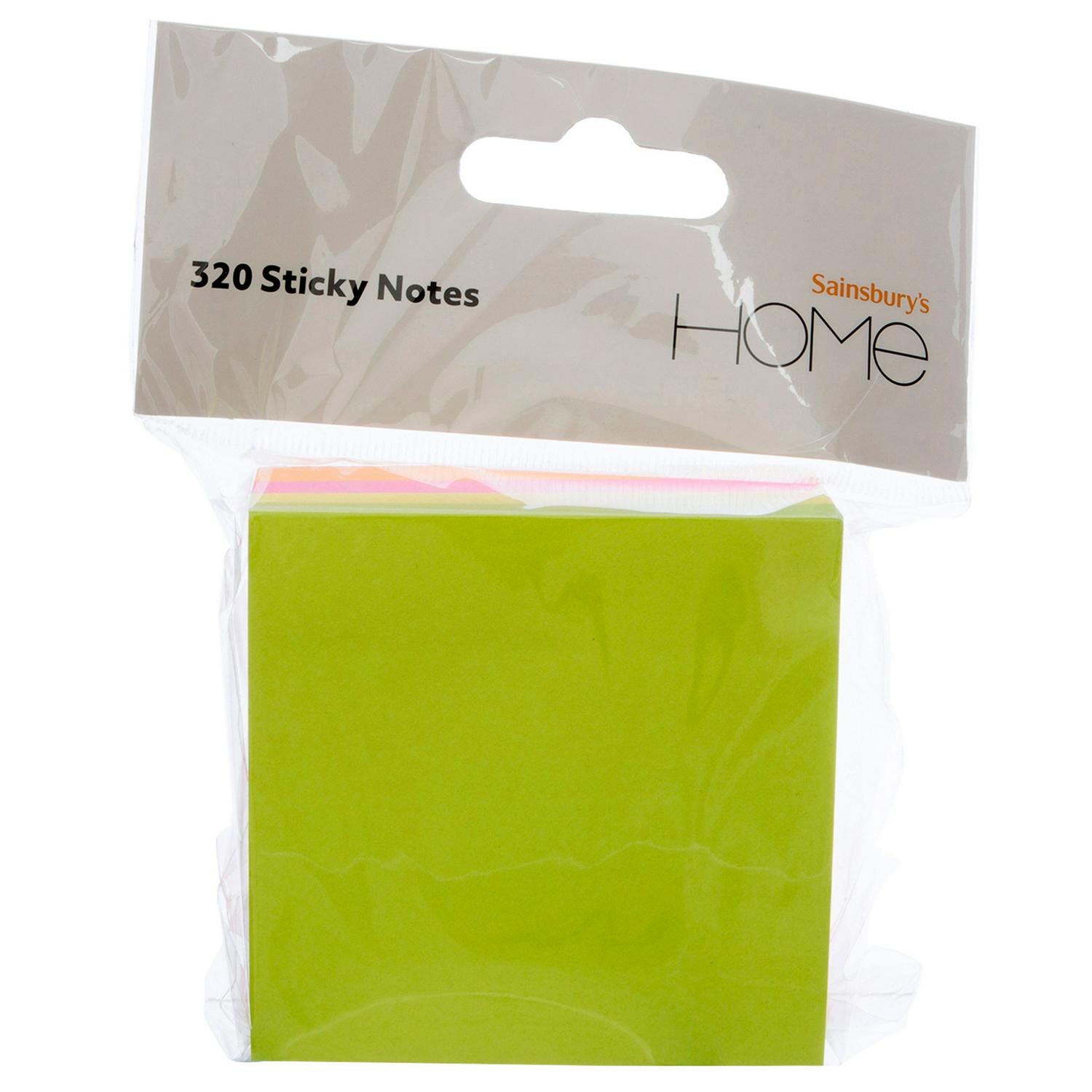 Sainsbury's Home Coloured Sticky Notes 320 Pack (British brand)