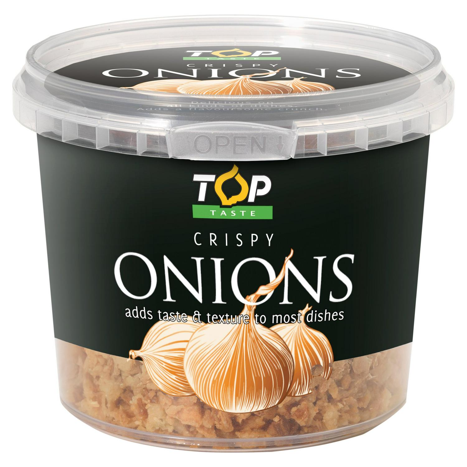 Top Taste Crispy Onions 100g Tub (British brand)