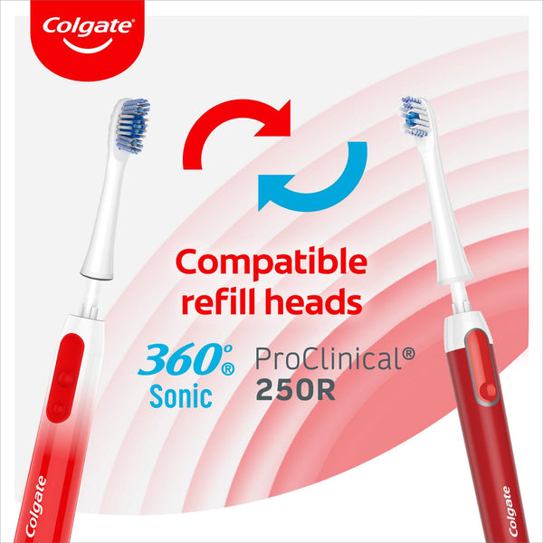 Sonic Battery Powered Toothbrush with Spiral Polishing Bristles