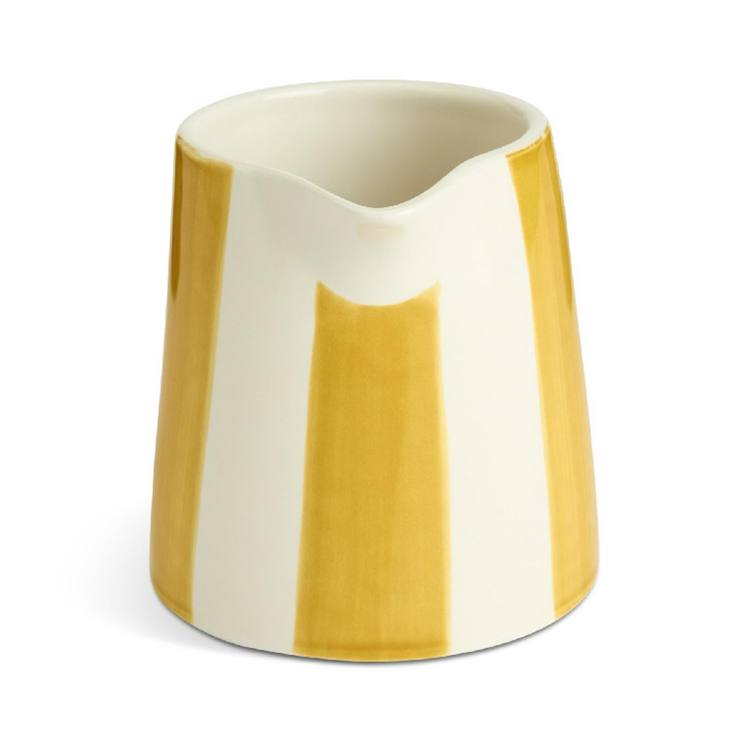 Habitat x Sanderson Handpainted Stripe Mustard Jug 180ml, UK version