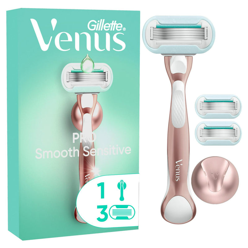 Gillette Venus razor sensitive skin rose gold variant (British brand)