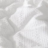 Habitat Patterned Waffle Bedding Set - White