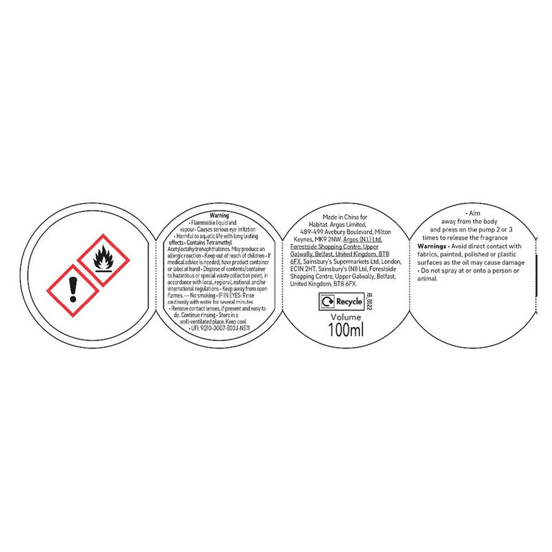 Habitat Room Spray Patchouli and Plum 100ml, UK version