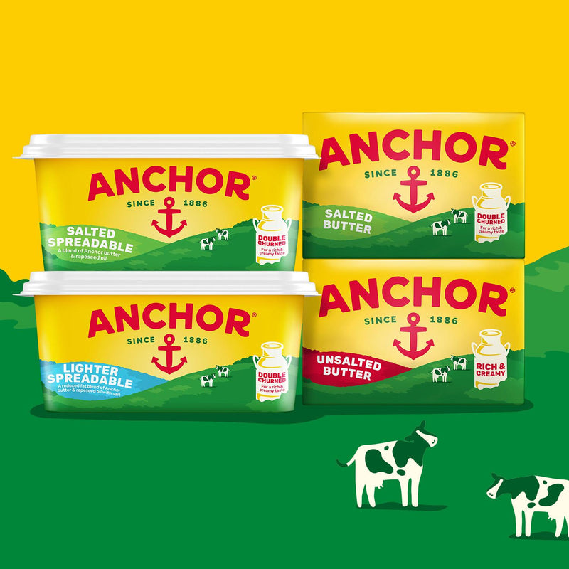 Anchor spreadable butter blend 750g, imported from the UK