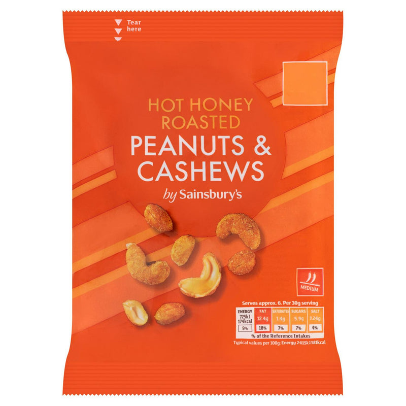 Sainsbury's Hot Honey Roasted Mixed Nuts 200g (British brand)