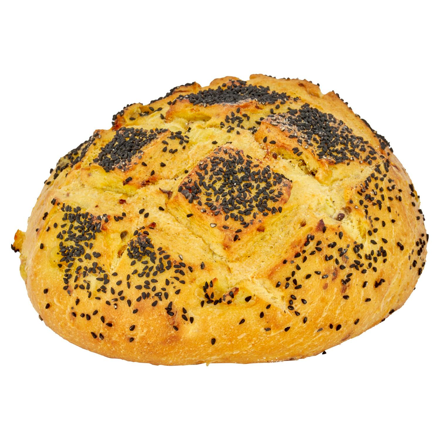 Curry Spiced Potato Boule with Dried Apricot and Onion Seeds 400g