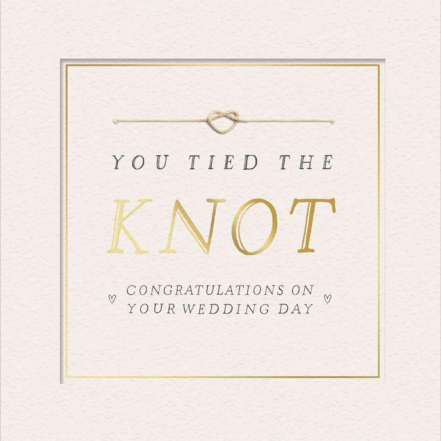 Sainsbury's Wedding Greeting Card You Tied the Knot 15.9cm (British brand)