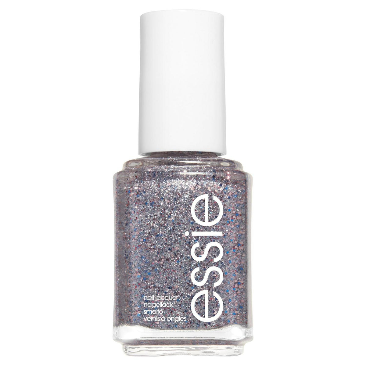 Silver Glitter Nail Polish with Shimmer Finish 13.5ml