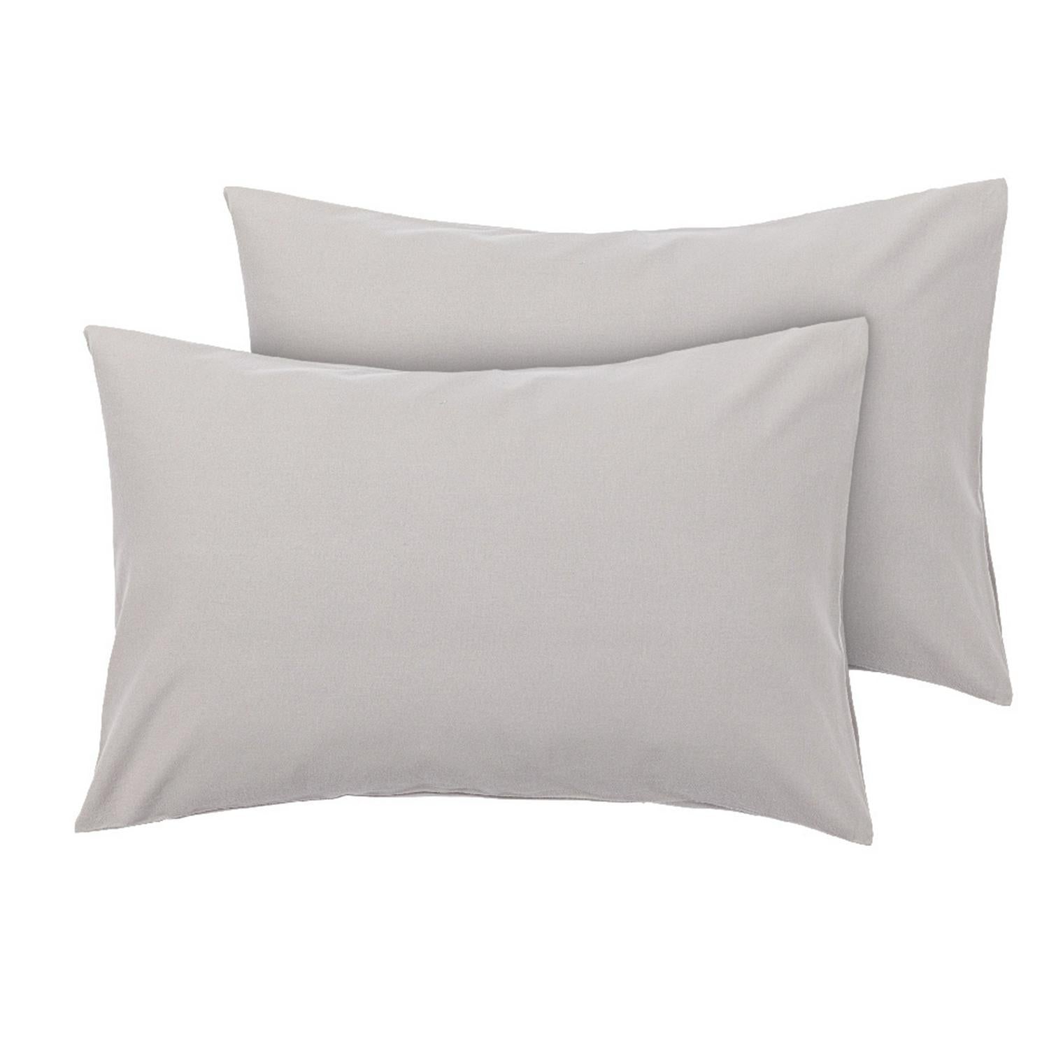 Sainsbury's Home Brushed Cotton Pillowcase Pair Dove Grey 75x50cm (British brand)