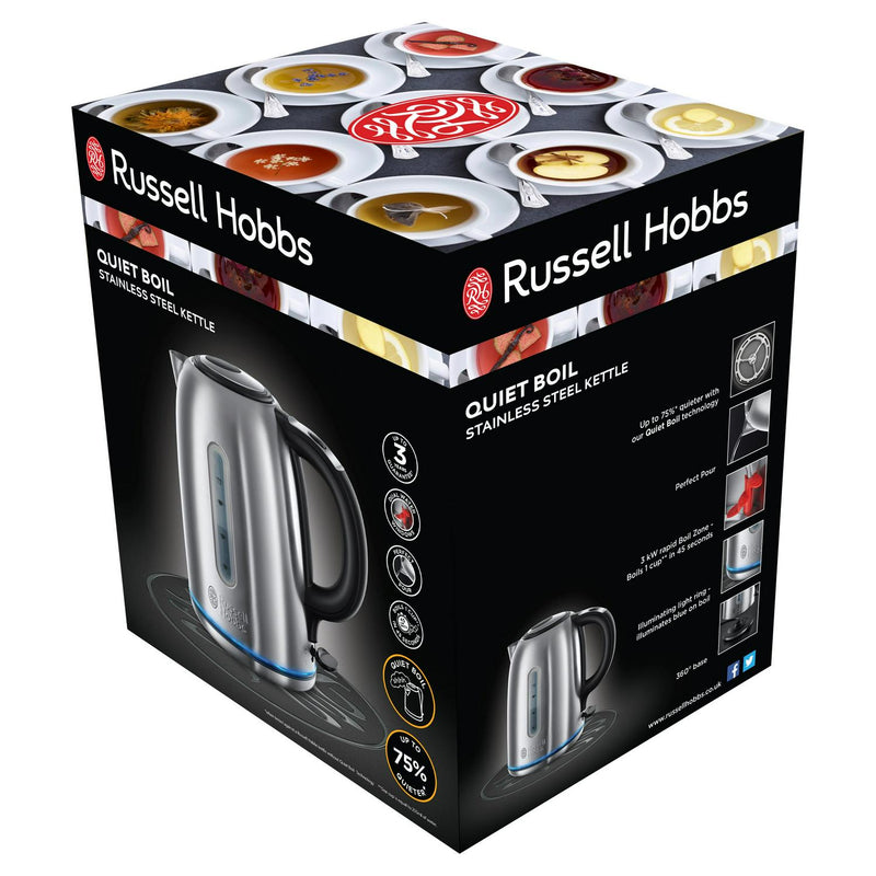 Russell Hobbs Quiet Boil Kettle 1.7 Litre, imported from the UK