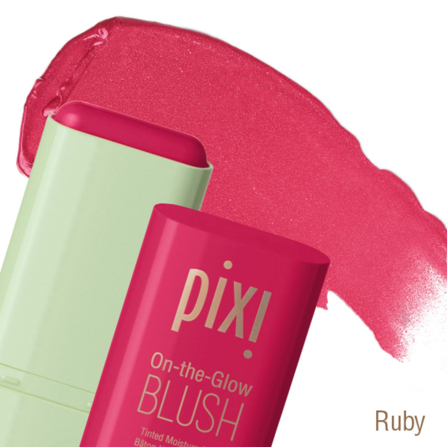 Pixi On-the-Glow Blush Tinted Moisture Stick Ruby 19g, imported from the UK