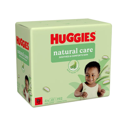 مناديل بامبو بيبي من Huggies Natural Care، خالية من البلاستيك، 4 × 48 من Sainsbury's - اشتري عبر الإنترنت من McGrocer