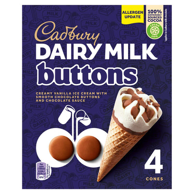 Cadbury Dairy Milk Buttons Eiswaffel 4 x 100 ml