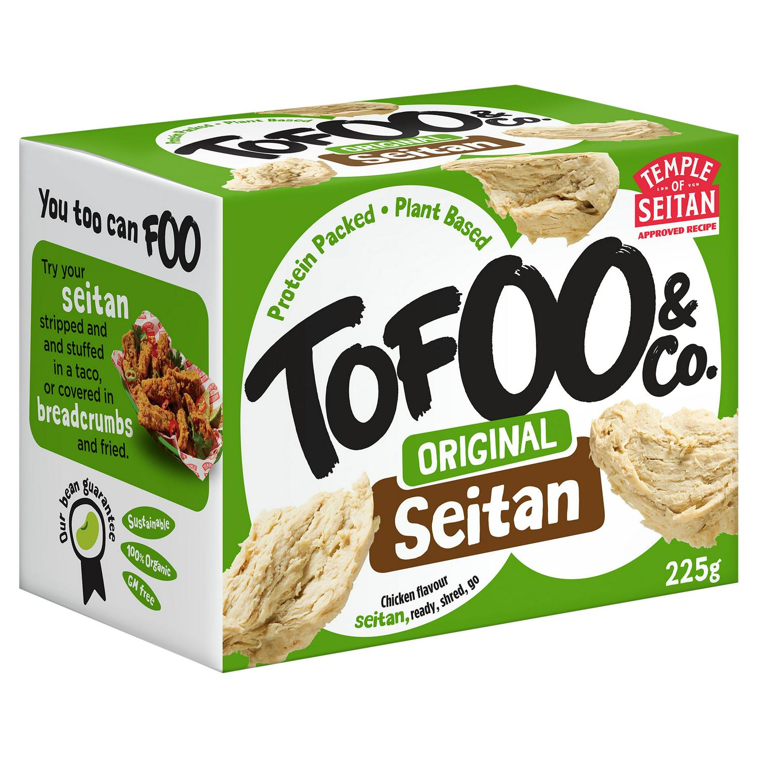 The Tofoo Co. Original Seitan Chicken Flavour 225g, imported from the UK