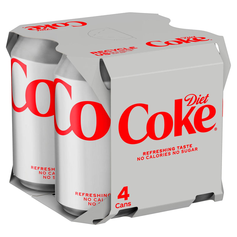 Coca-Cola Diet Coke Sugar Free Cola 4 x 330ml - British product