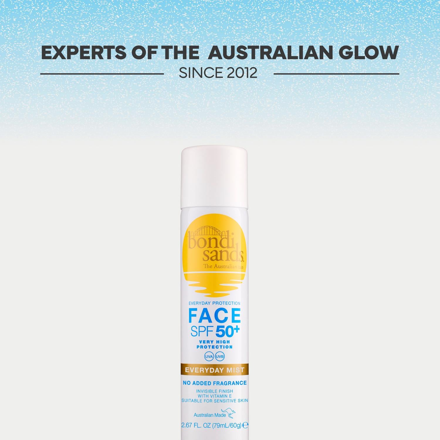 Bondi Sands Face SPF 50+ Fragrance Free Sunscreen Mist 79ml (British brand)