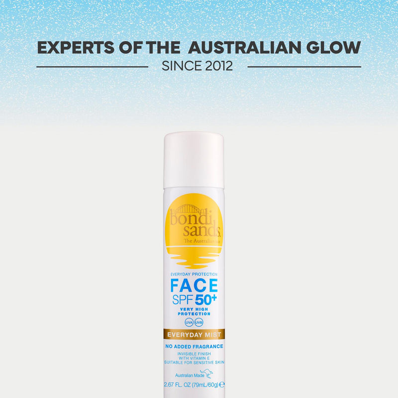 Bondi Sands Face SPF 50+ Fragrance Free Sunscreen Mist 79ml (British brand)
