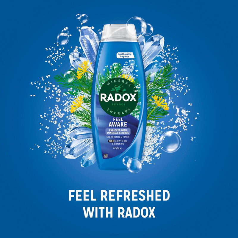 Radox Mineral Therapy 2in1 Body Wash & Shampoo Feel Awake 675ml