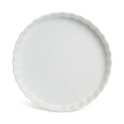 Plat à tarte non adhésif en porcelaine Habitat Riko Crème 24cm