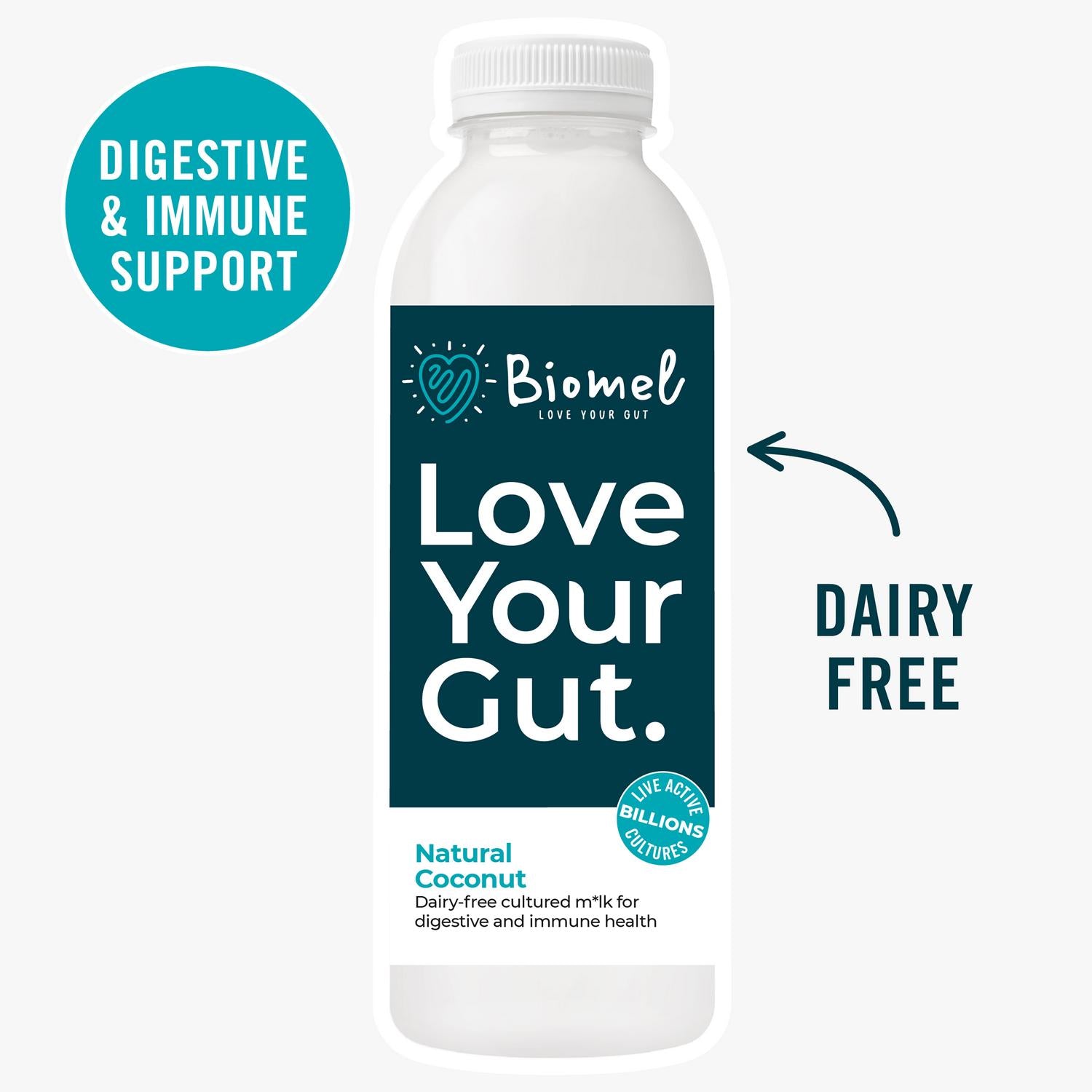 Biomel Natural Coconut Probiotic Drink 510ml - British product