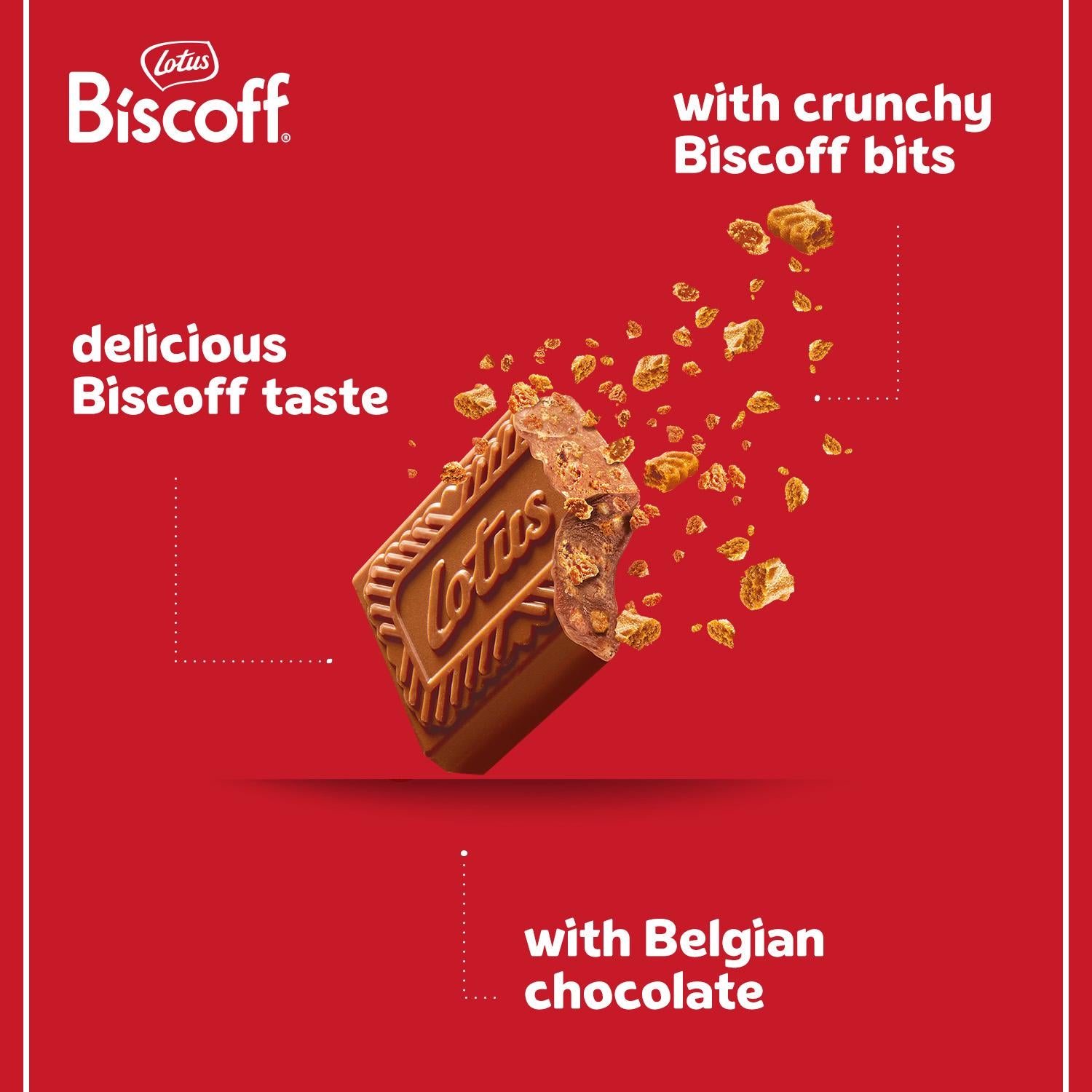 Lotus Biscoff Milk Chocolate Biscoff Crumbs 180g, imported from the UK