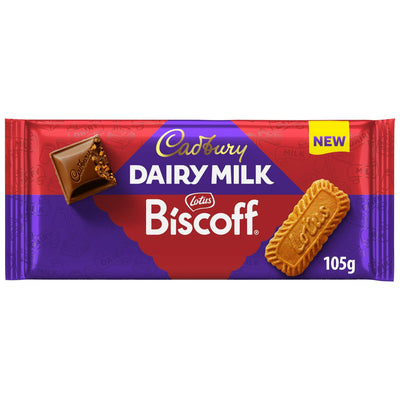 Sainsburys Cadbury Dairy Milk Biscoff Sjokoladebar 105 g- Kjøp online på McGrocer