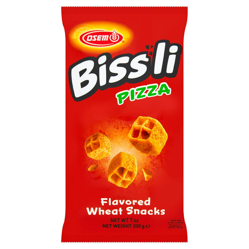 Osem pizza flavoured wheat snacks 200g, imported from the UK
