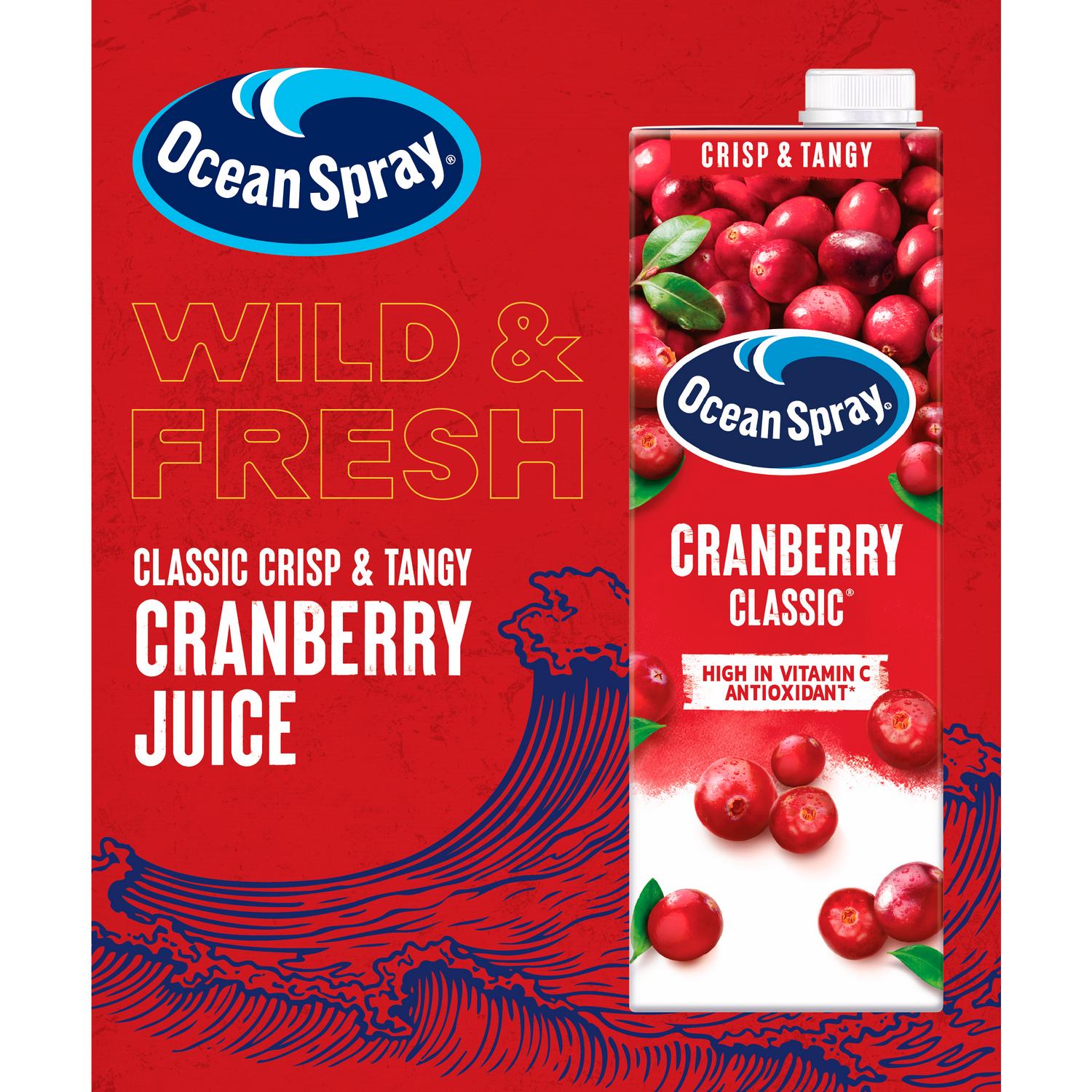 Ocean Spray Cranberry Classic Juice 4x1L, imported from the UK