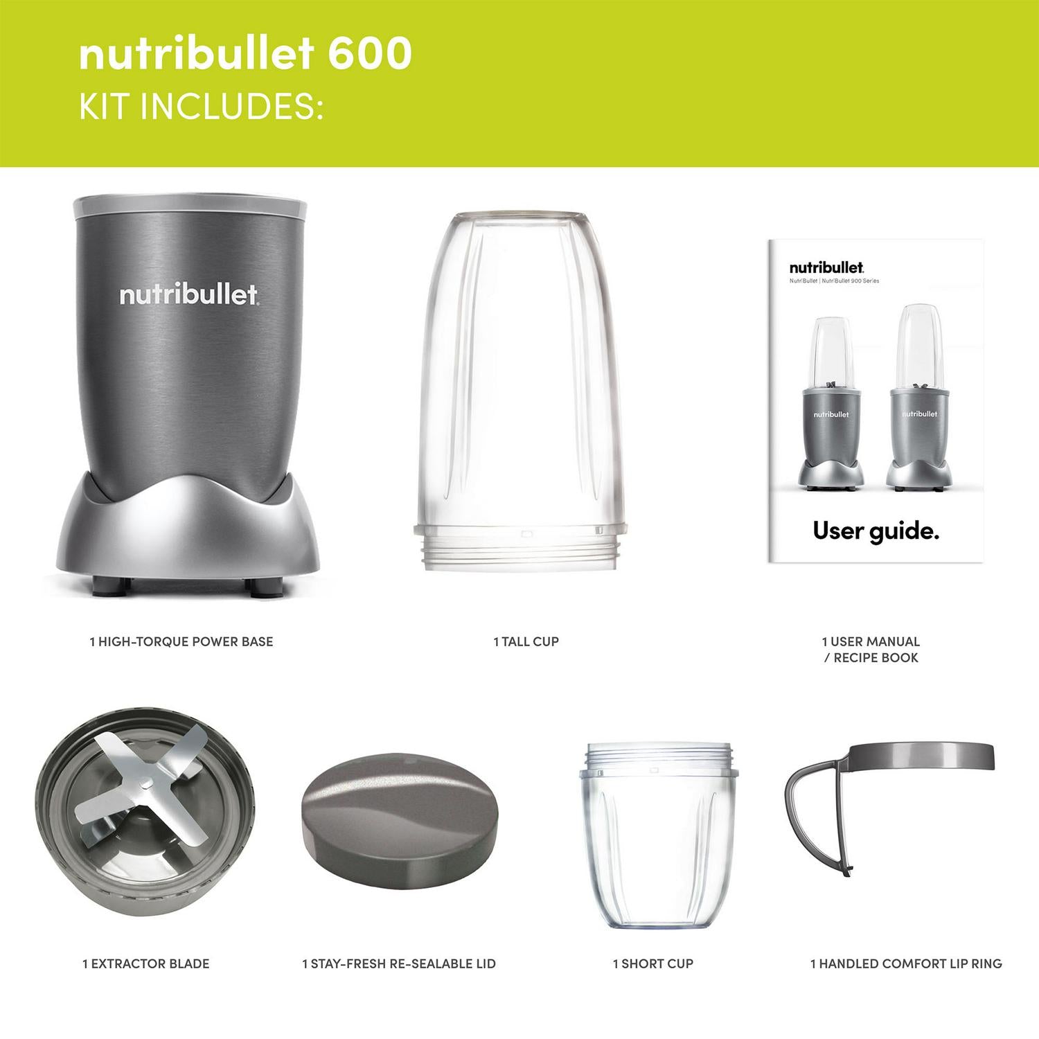 Nutribullet Nutritional Blender 600 Series 680ml, imported from the UK