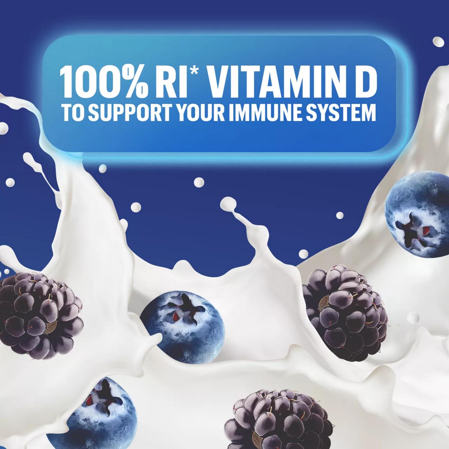 Live Yoghurt Drink with Probiotics and Vitamins, Blueberry & Blackberry, 8 x 100g Multipack