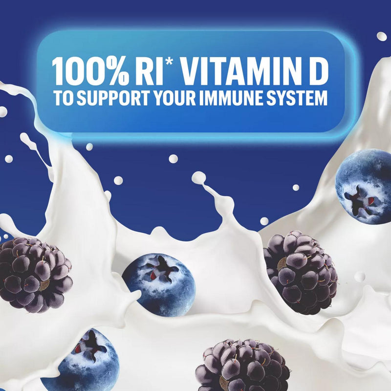 Live Yoghurt Drink with Probiotics and Vitamins, Blueberry & Blackberry, 8 x 100g Multipack