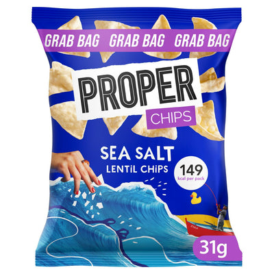Tesco Proper Sea Salt Lentil Chips 31g- Buy online at McGrocer