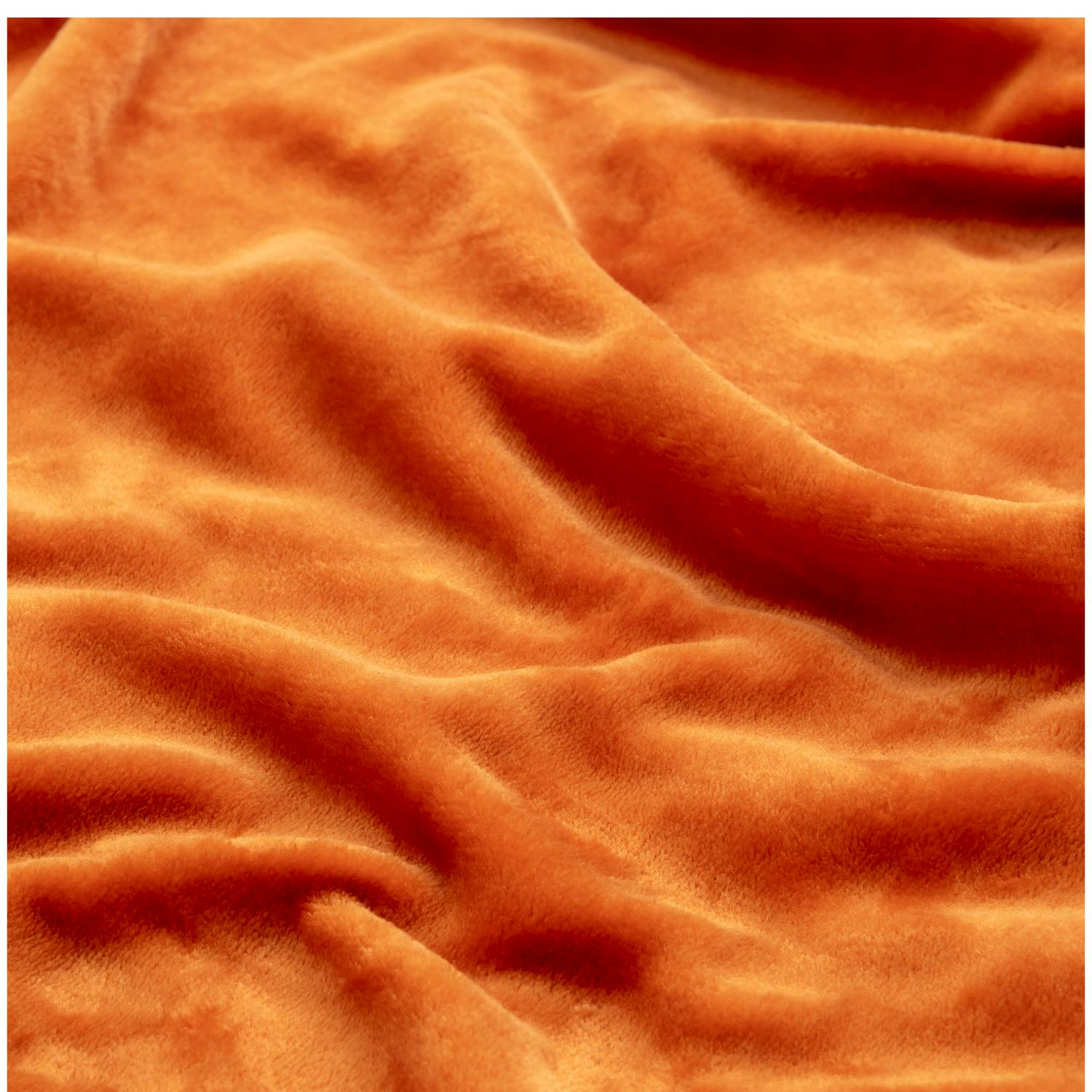 Sainsbury's Home Fleece Throw Orange 125x150cm (British brand)