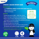 Homepride pasta bake sauce cheese and bacon 485g - British product