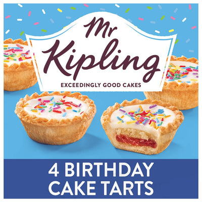 Mr Kipling Bursdagskake Tarts x4 Kakebunner
