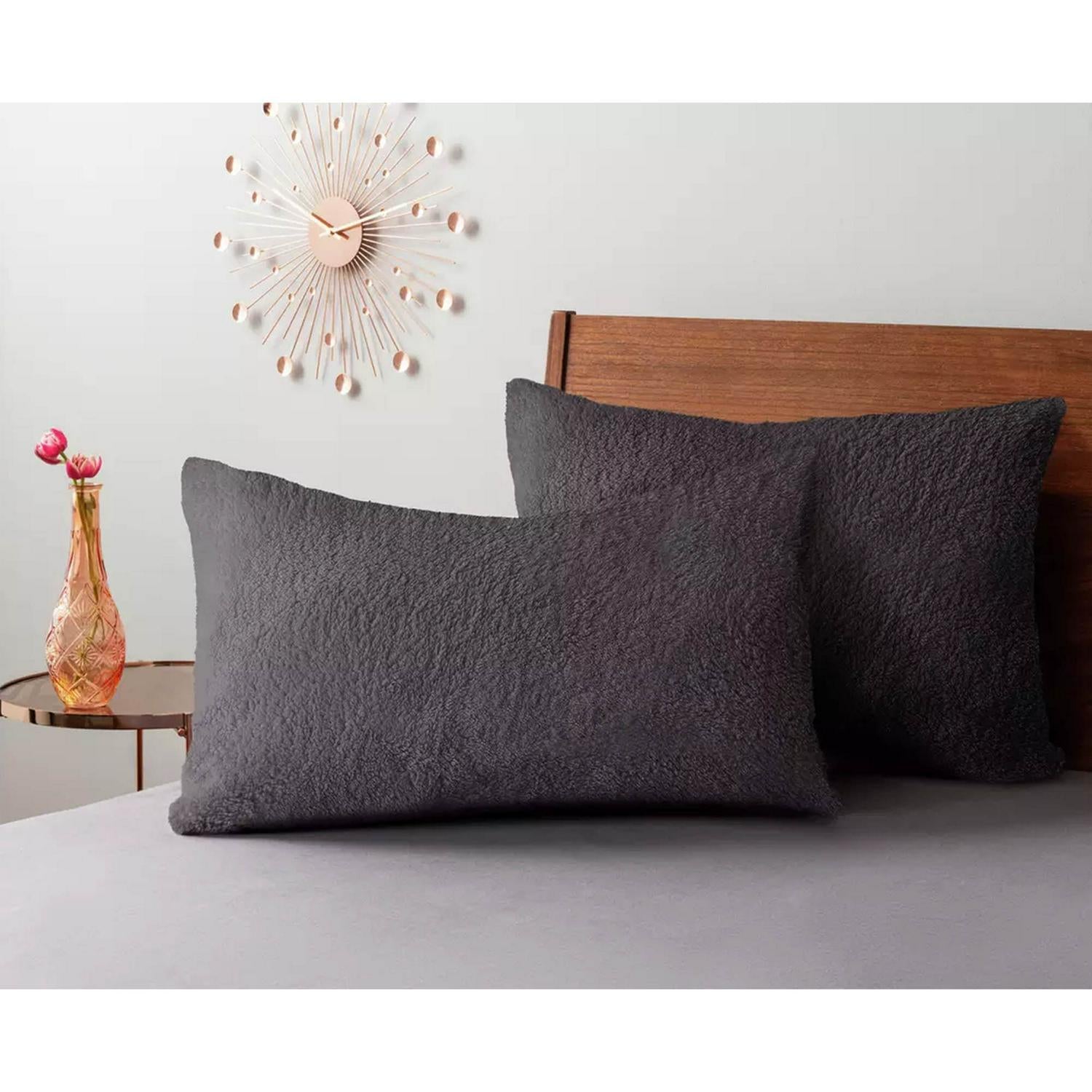 Sainsbury's Home Fleece Standard Pillowcase Pair